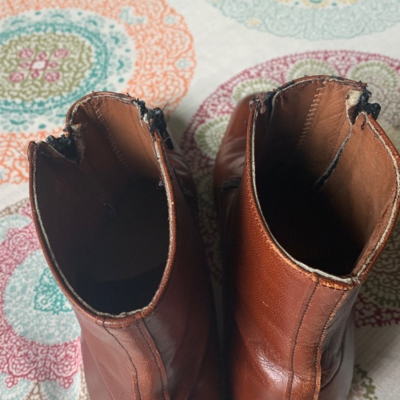 70’s Bostonian Double Zipper Brown Ankle Boots 8.5 - Picture 12 of 13